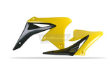 POLISPORT Radiator Covers Black/Yellow Suzuki RM-Z250