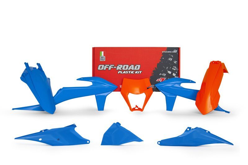RACETECH Plastic Kit Orange/Blue KTM