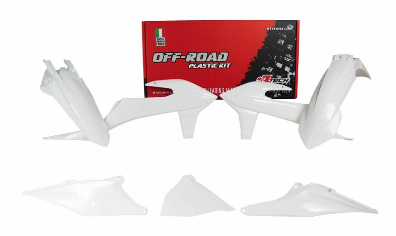 RACETECH Plastic Kit White KTM EXC