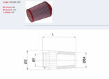 BMC Air Filter Tapered Ø60mm - FBSS60-128
