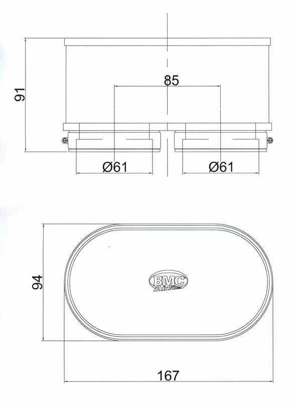 BMC Air Filter (two filters set) - FM3092 Double