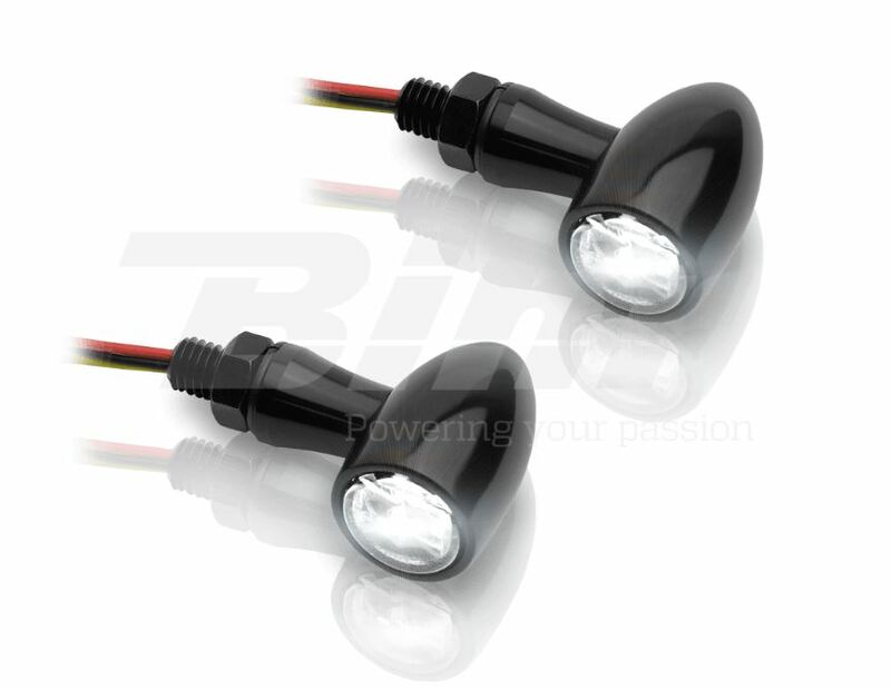 V PARTS Aluminium LED Indicator Set Clear Universal