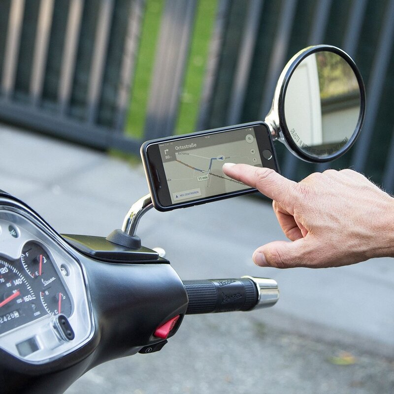 SP CONNECT Moto Bundle fixed on Mirror - Samsung Note 9