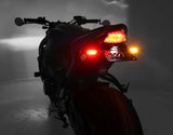 DENALI T3 Switchback M8 LED 3in1 Indicator Taillight Combination Body Black / Lens Clear (Pair), Rear