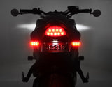 DENALI T3 Switchback M8 LED 3in1 Indicator Taillight Combination Body Black / Lens Clear (Pair), Rear