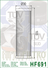 HIFLOFILTRO Oil Filter - HF691