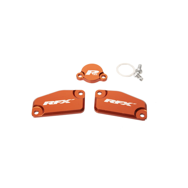 RFX Pro Series Reservoir Cap Kit Kit - Orange / Formula Brake and Clutch