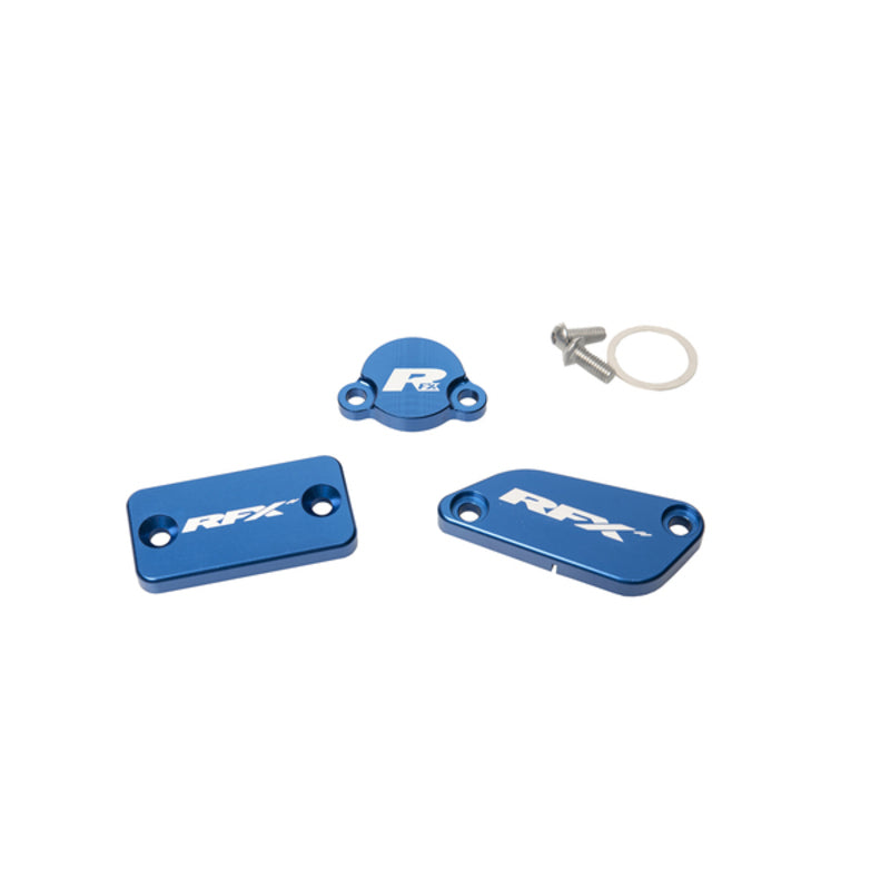 RFX Pro Series Reservoir Cap Kit Kit - Blue / Brembo Brake and Magura Clutch
