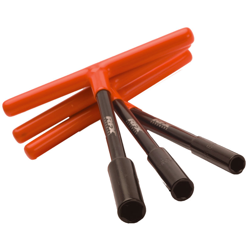 RFX Pro Series T-Bar Set Standard Reach with Rubber Handle 8mm/10mm/12mm - Black/orange