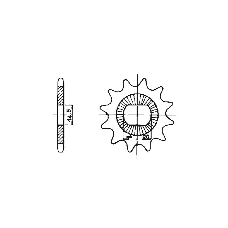 Tec-X Framdrev 11 tänder (415) Solifer SM / Tomos
