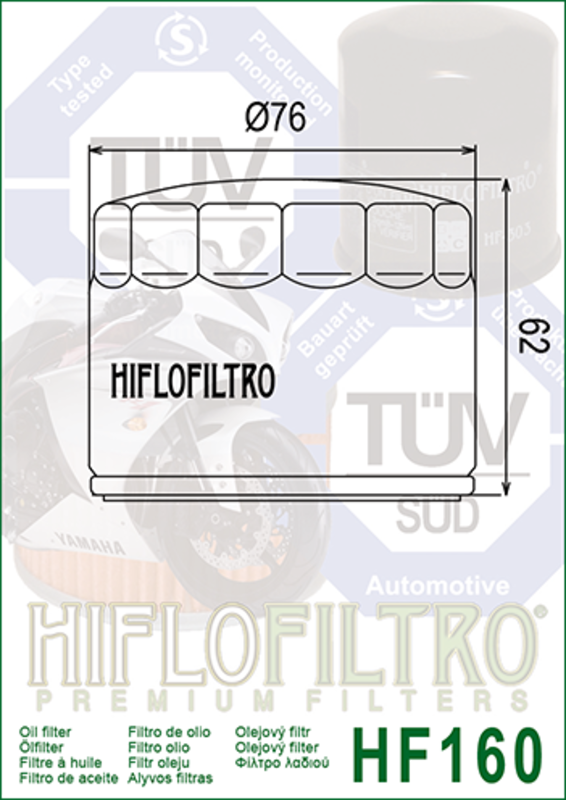 HIFLOFILTRO Oil Filter - HF160
