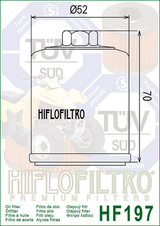 HIFLOFILTRO Oil Filter - HF197