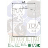 HIFLOFILTRO Performance Oil Filter Glossy Black - HF170BRC