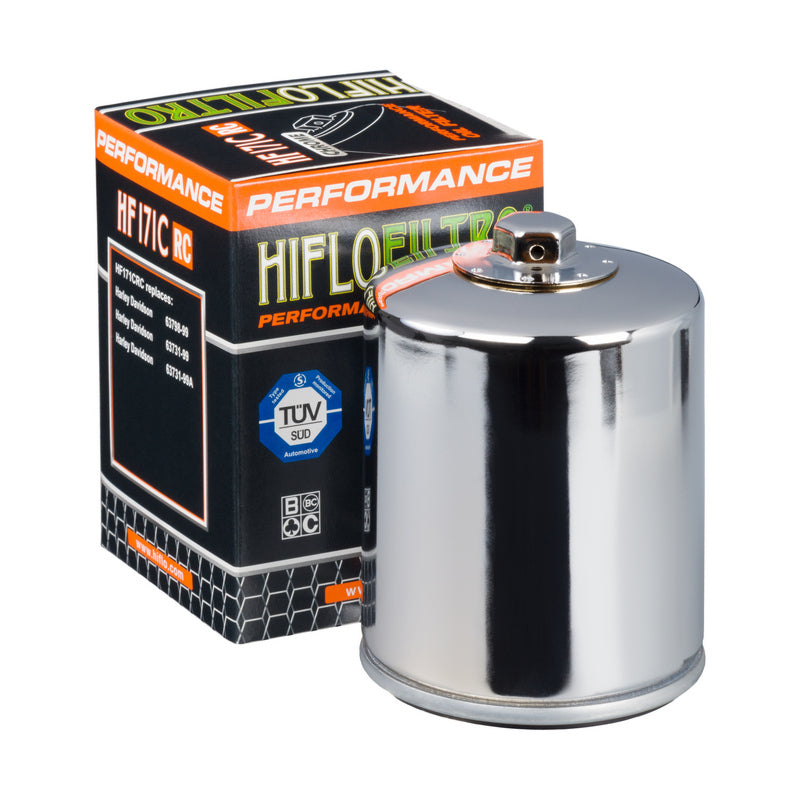 HIFLOFILTRO Performance Oil Filter Chrome - HF171CRC