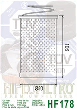 HIFLOFILTRO Oil Filter - HF178