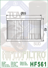 HIFLOFILTRO Oil Filter - HF561