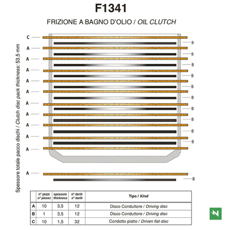 NEWFREN Standard Steel + Friction Clutch Plates Kit