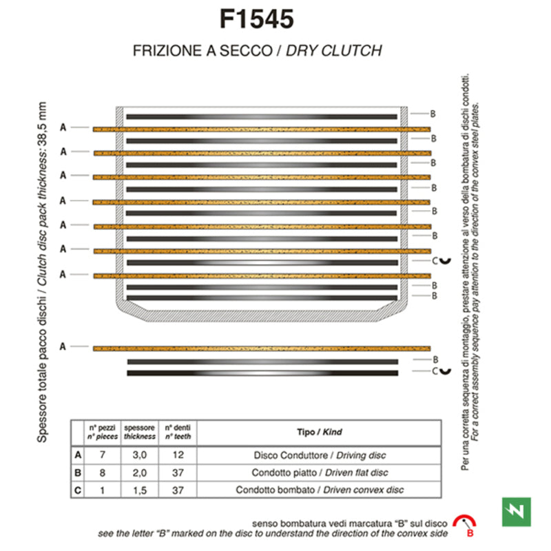 NEWFREN Standard Friction Clutch Plates Kit