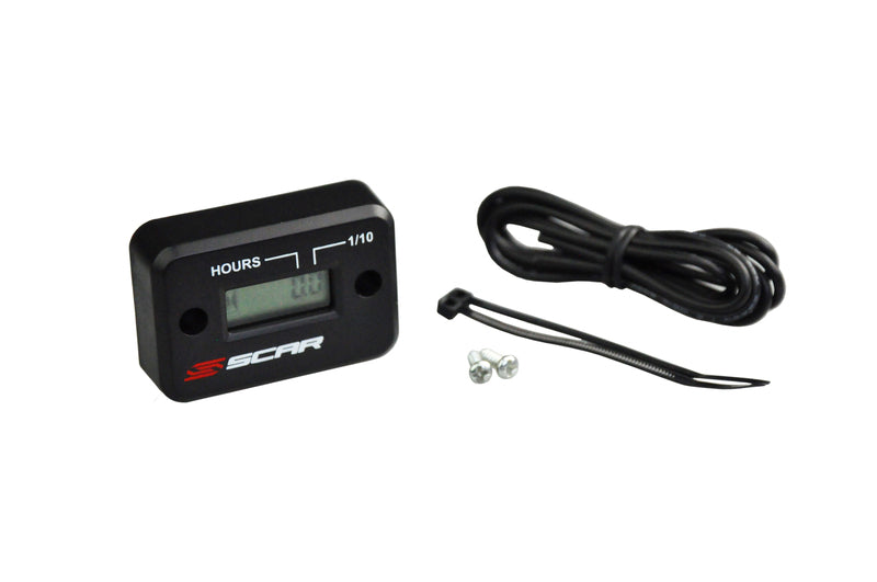 SCAR Hour-meter with Wire Velcro Fixing Black
