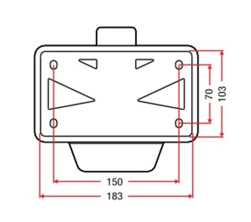 RACETECH Integra Street License Plate Holder with LED Light 30º