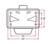 RACETECH Integra Street License Plate Holder with LED Light 30º