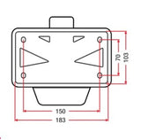 RACETECH Integra Racing License Plate Holder with LED Light 60º