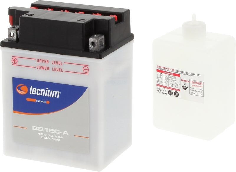 TECNIUM Battery Conventional with Acid Pack - BB12C-A
