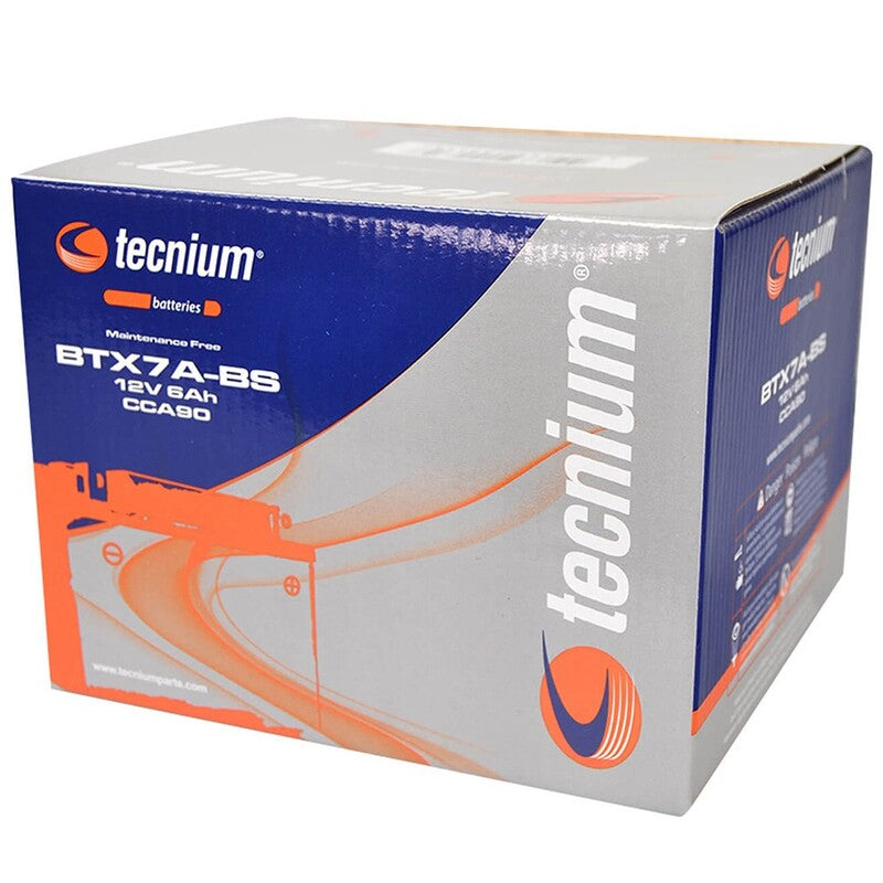 TECNIUM Battery Maintenance Free with Acid Pack  - BTX7A-BS