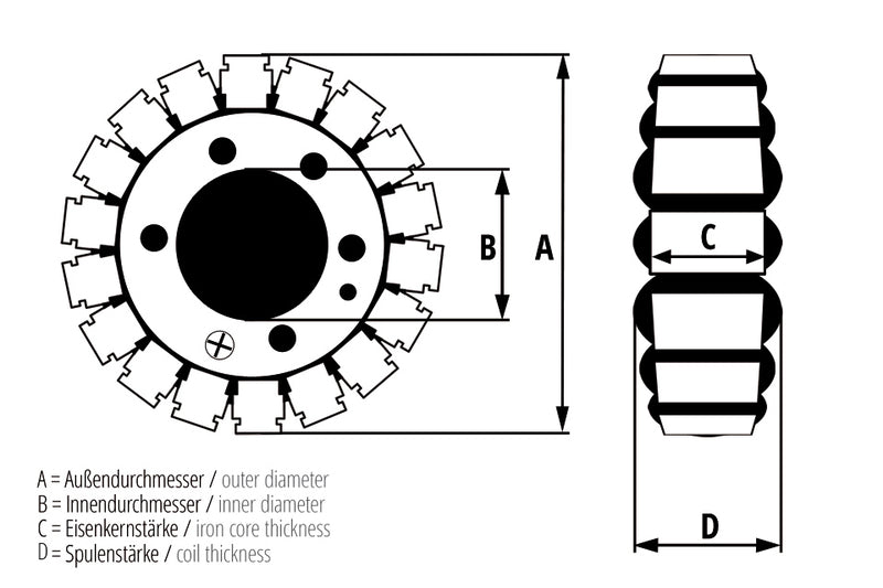 ELECTROSPORT Stator - Suzuki DL 1000 V-STROM