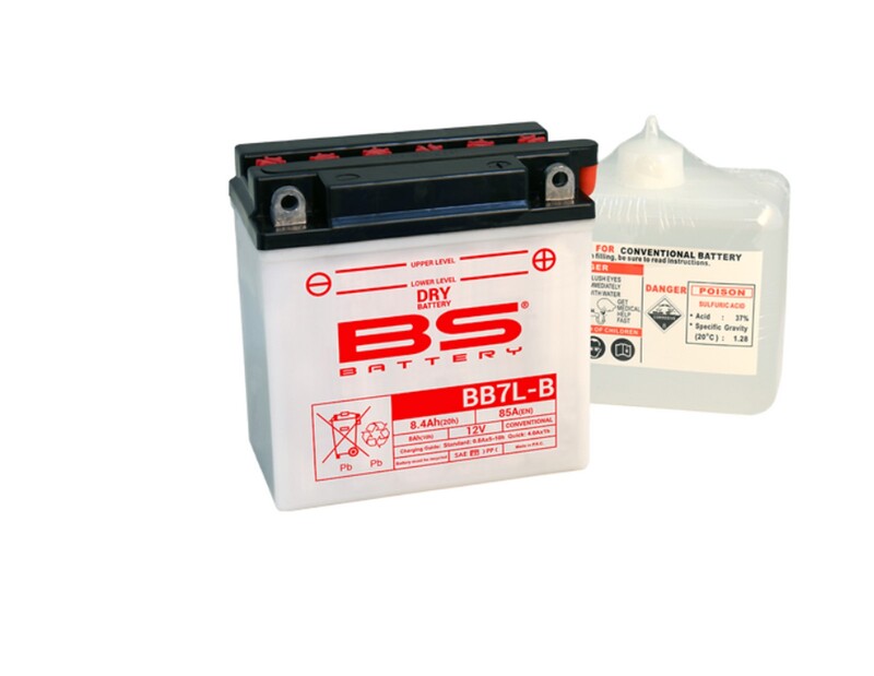 BS BATTERY Battery High performance with Acid Pack - BB7L-B2