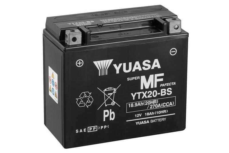 YUASA Battery Maintenance Free with Acid Pack - YTX20-BS
