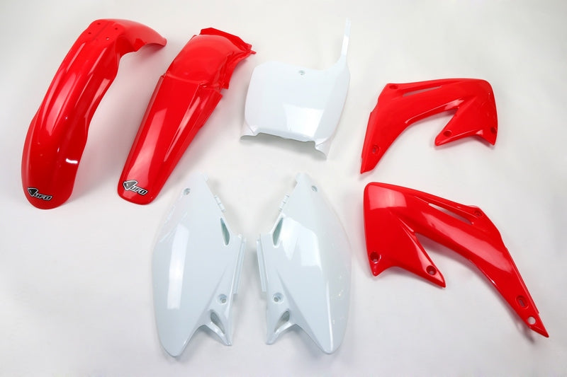 UFO Plastic Kit OEM Color Red/White Honda CR125R/250R
