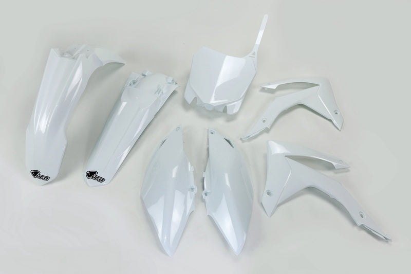UFO Plastic Kit White Honda CRF250R/CRF450R