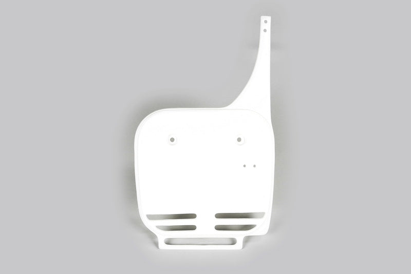 UFO Front Number Plate White Kawasaki KX60