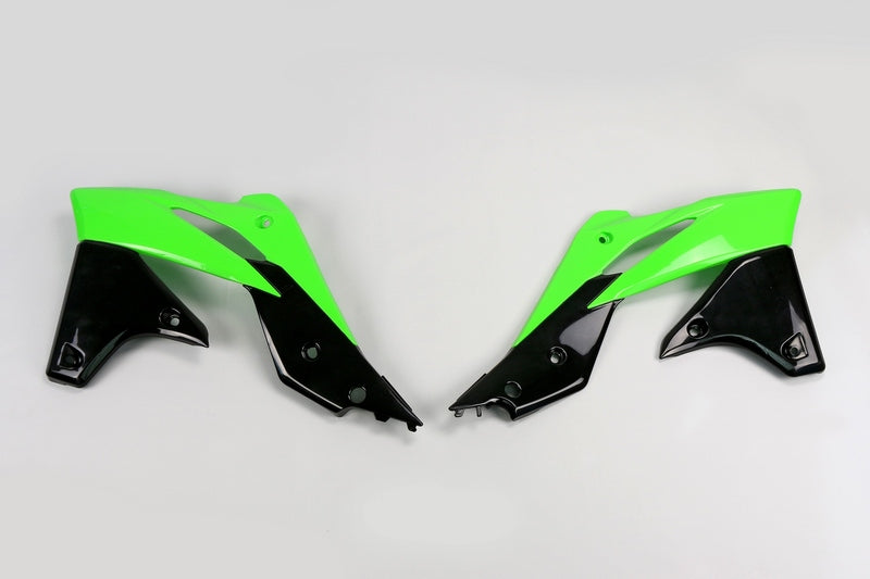 UFO Radiator Covers OEM Color 2013 Green/Black Kawasaki KX250F