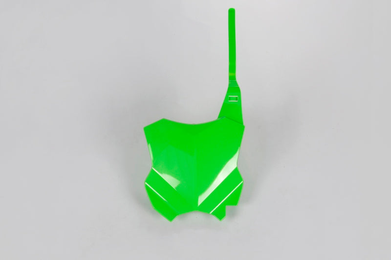 UFO Front Number Plate Green Kawasaki KX450F