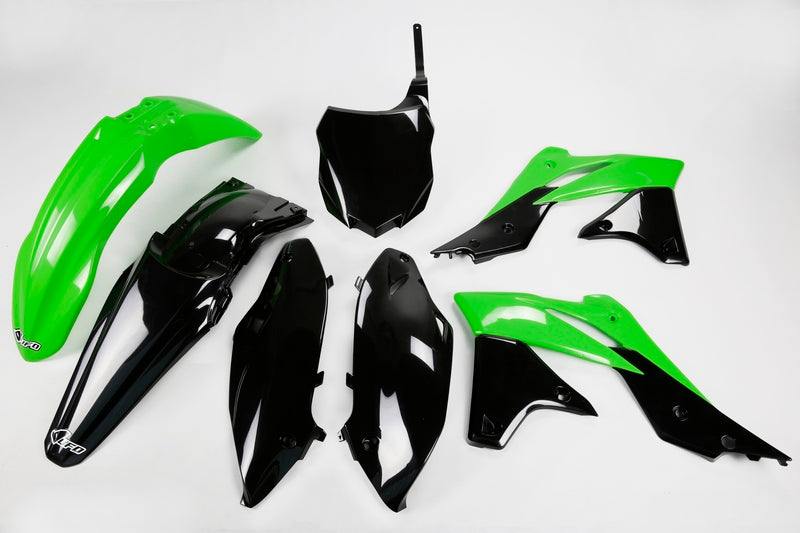 UFO Plastic Kit OEM Color (2013) Green/Black Kawasaki KX250F