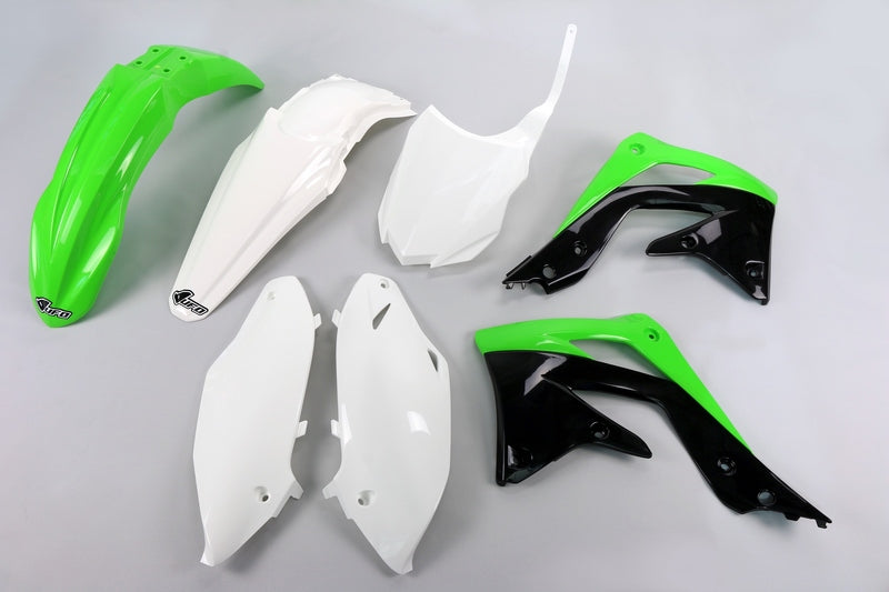 UFO Plastic Kit OEM Color Green/White/Black Kawasaki KX86