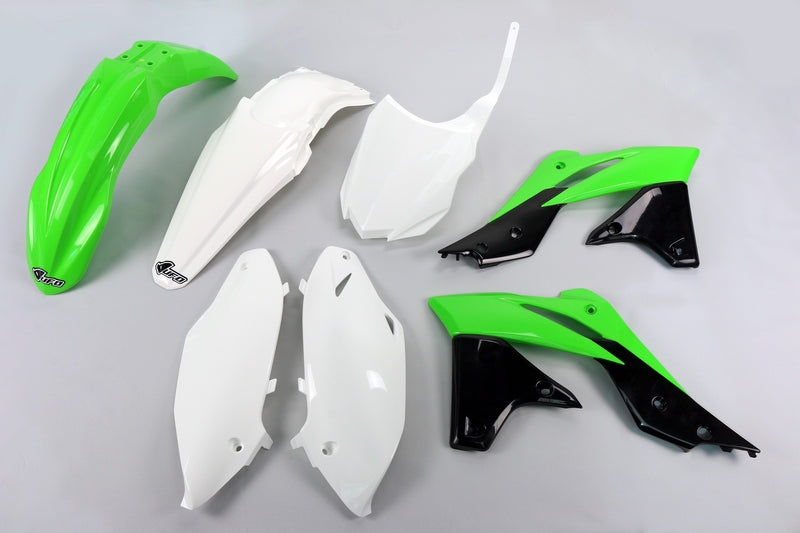 UFO Plastic Kit OEM Color (14-15) Green/White/Black Kawasaki KX-F250