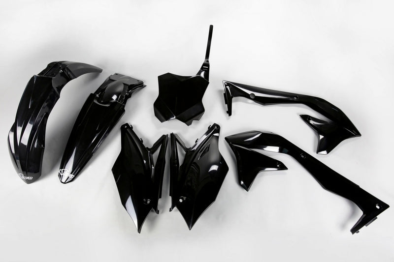 UFO Plastic Kit Black Kawasaki KX450F