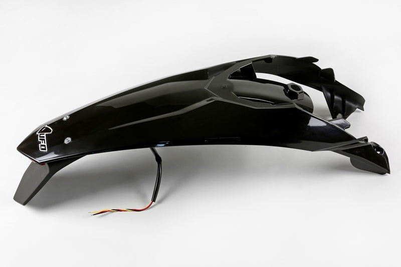 UFO Rear Fender + License Plate Holder /w Light Black KTM
