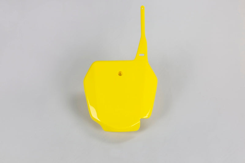UFO Front Number Plate Yellow Suzuki RM85