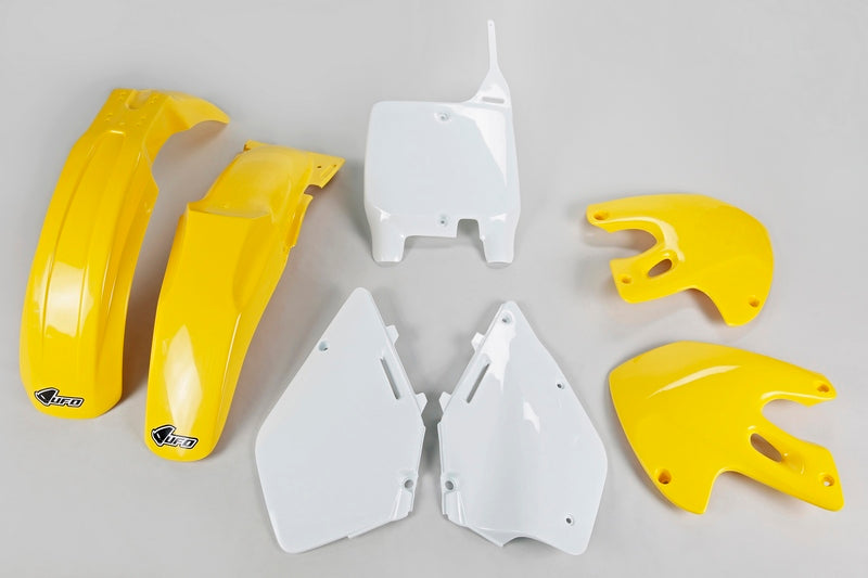 UFO Plastic Kit OEM Color Yellow/White Suzuki RM125/250