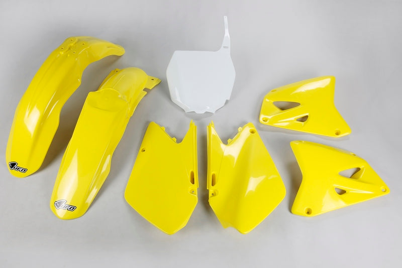 UFO Plastic Kit OEM Color Yellow/White Suzuki RM125/250