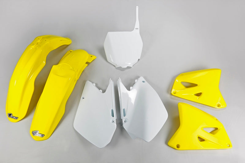 UFO Plastic Kit OEM Color Yellow/White Suzuki RM125/250