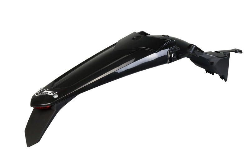 UFO Rear Fender + License Plate Holder /w Light Black Yamaha WR450F