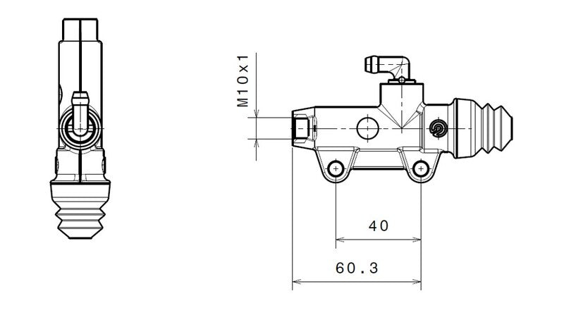 BREMBO Rear Brake Master Cylinder Ø13mm Black