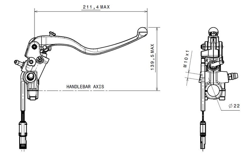 BREMBO Brake Master Cylinder Ø16x21mm Titanium