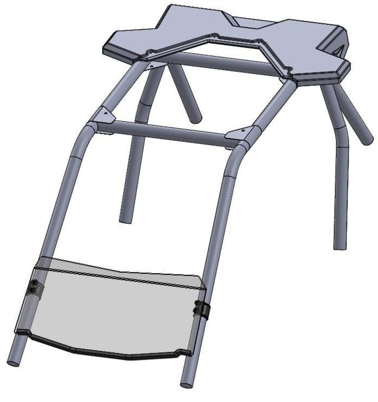 DIRECTION 2 Front Low Windshield Polaris RZR RS3