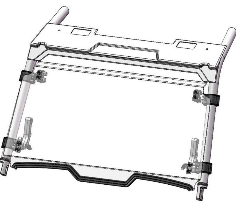 DIRECTION 2 Front Full 1pc Tilt Windshield Polaris RZR XP
